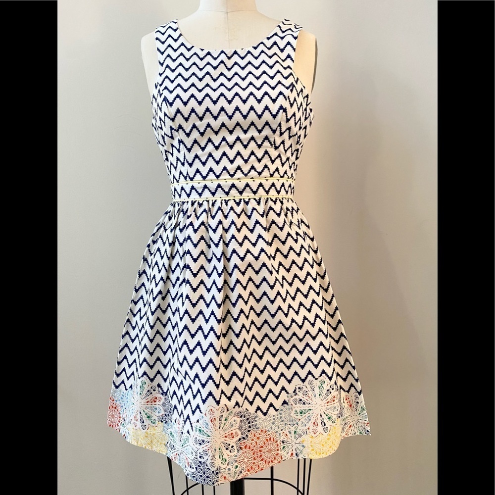 Cute Summer Aztec Skater Dress Size Small